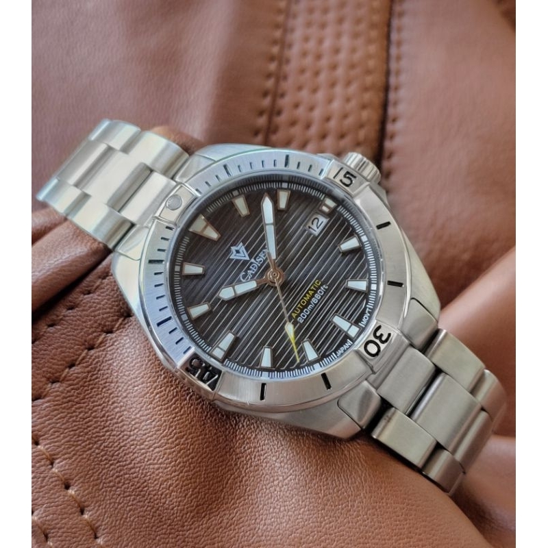 Cadisen Aquaracer Diver Grey Dial Automatic Calibre Seiko NH35 Movement