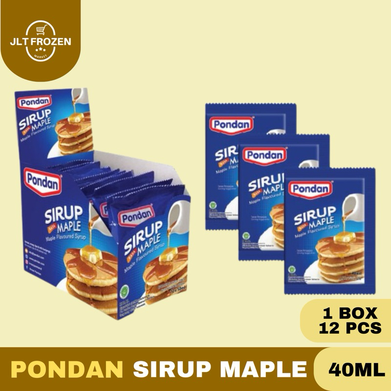 

Pondan Sirup Rasa Maple / Maple Flavoured Syrup / Sirup Toping Pancake waffle - BOX isi 12PCS X 40ml