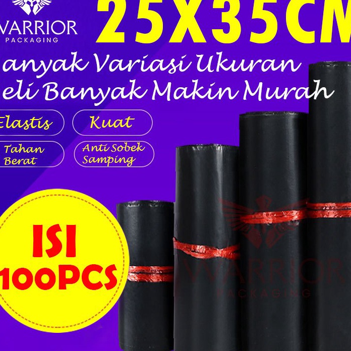 

KF7 Fumu plastik packing kantong polymailer Olshop Baju Ekonomis HItam 25x35cm Isi 1pcs Tidak Menerawang