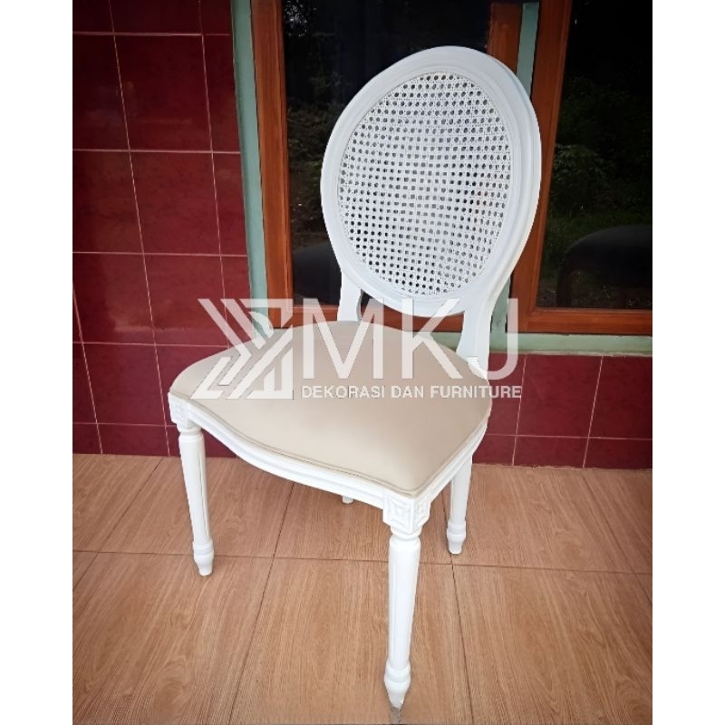 kursi besan rotan/kursi pendamping rotan/kursi pelaminan pendamping/kursi oval rotan