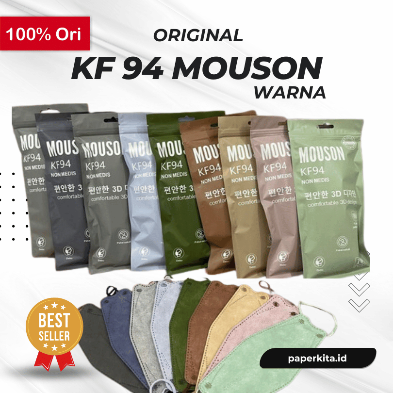 Masker KF94 Mouson Original  4Ply Isi 10 Pcs Basic Warna terbaru Exclusive Kf 94 Korea Murah Grosir