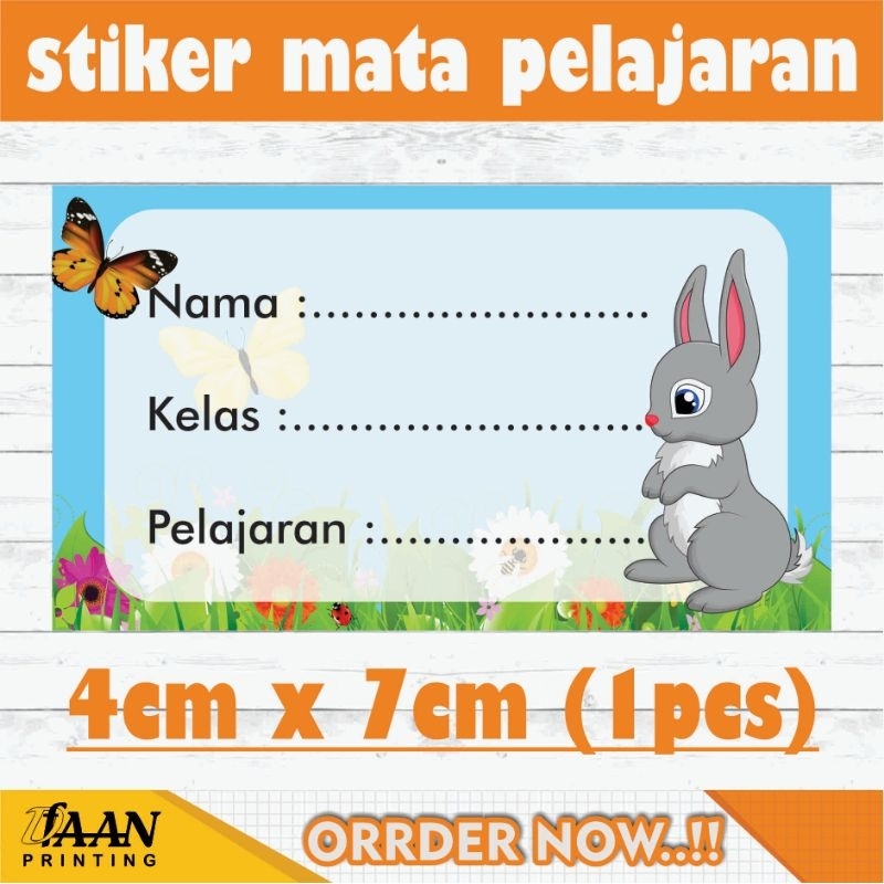 

STIKER MAPEL - LABEL BUKU PELAJARAN SEKOLAH - ASTHETIC - GAMBAR HEWAN KE 2