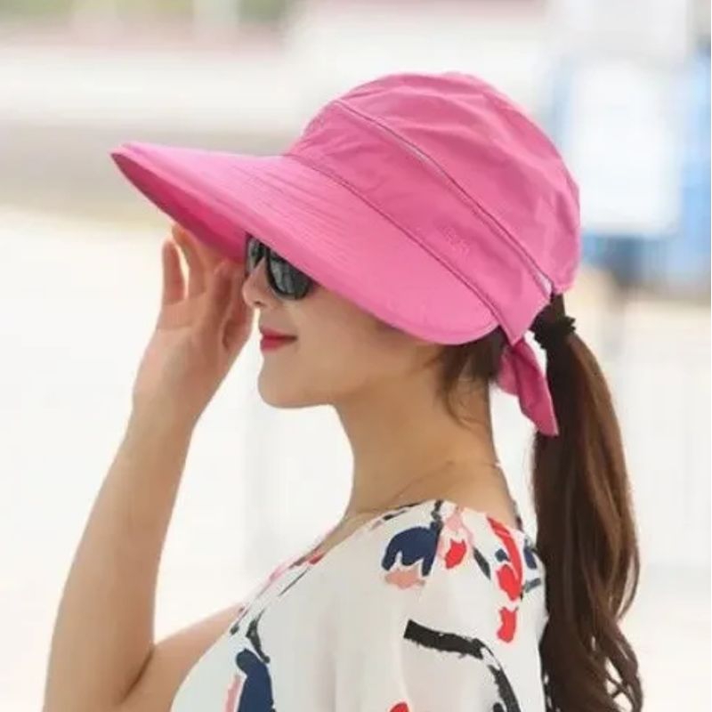 Topi Wanita Topi Olahraga Topi Golf Topi Pantai Anti UV Pink Fanta