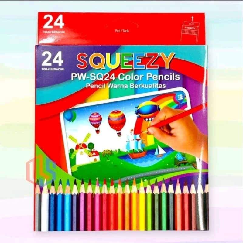 

Squeezy Pensil Warna PW-SQ24 - Colouring Pencil