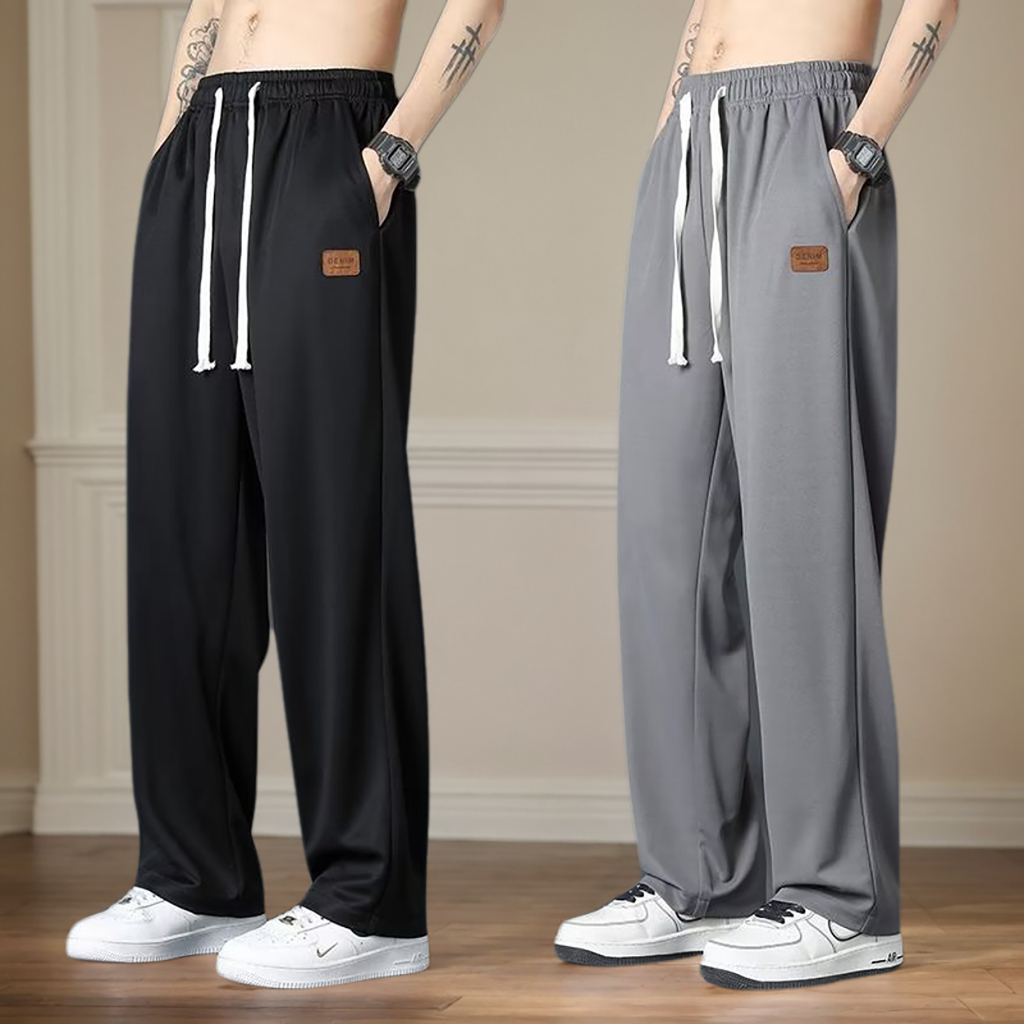 【meissi.id】Celana Kulot Wanita Panjang baggy celana pants cewek casual loose fit sutra es highwaist 