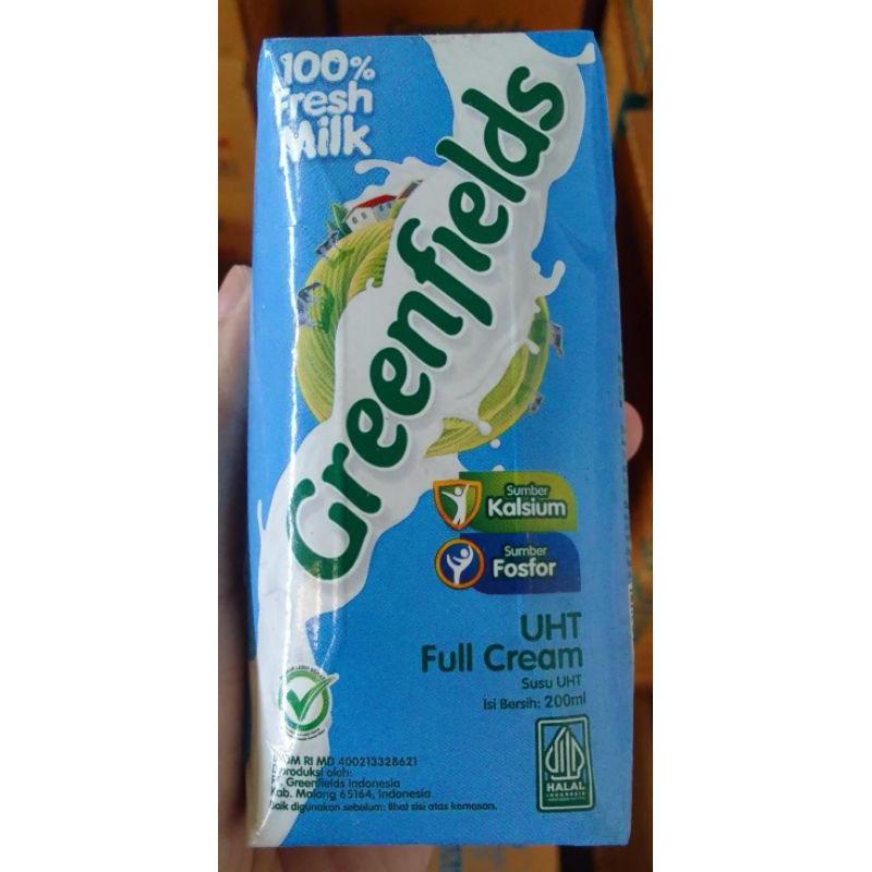 

Susu Greenfields uht full cream 200ml