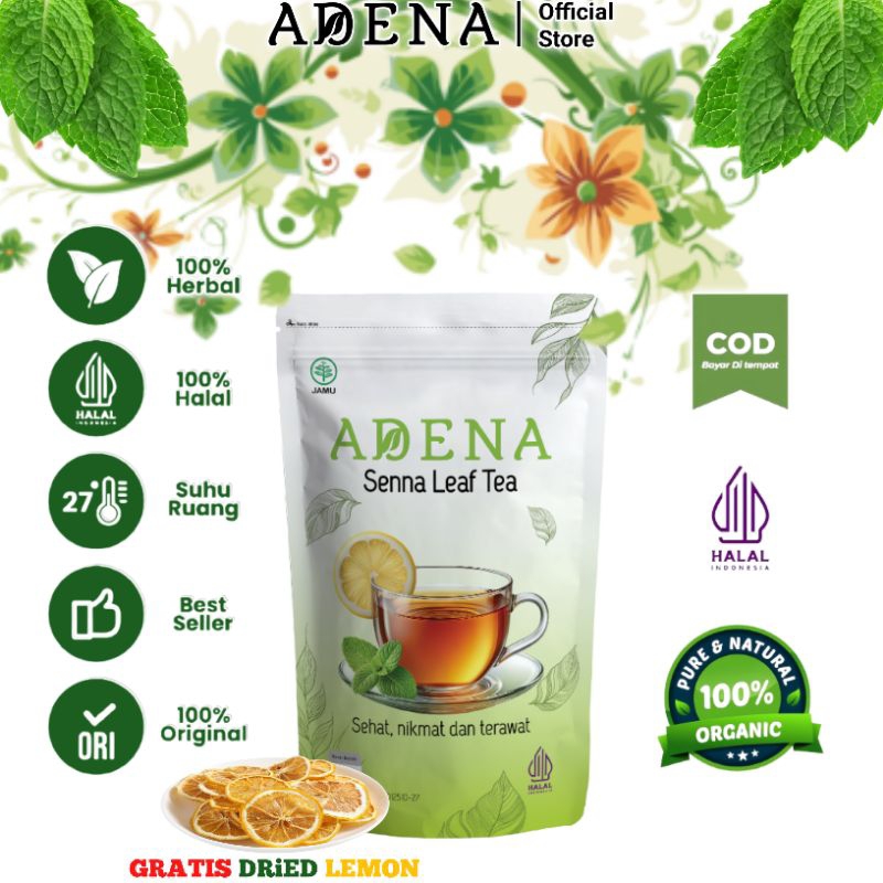 

PROMO 1 PCS ADENA Sena Leaf TEA Detox Slimming Tea Penurun Berat BADAN Pelancar BAB Free Dried Lemon