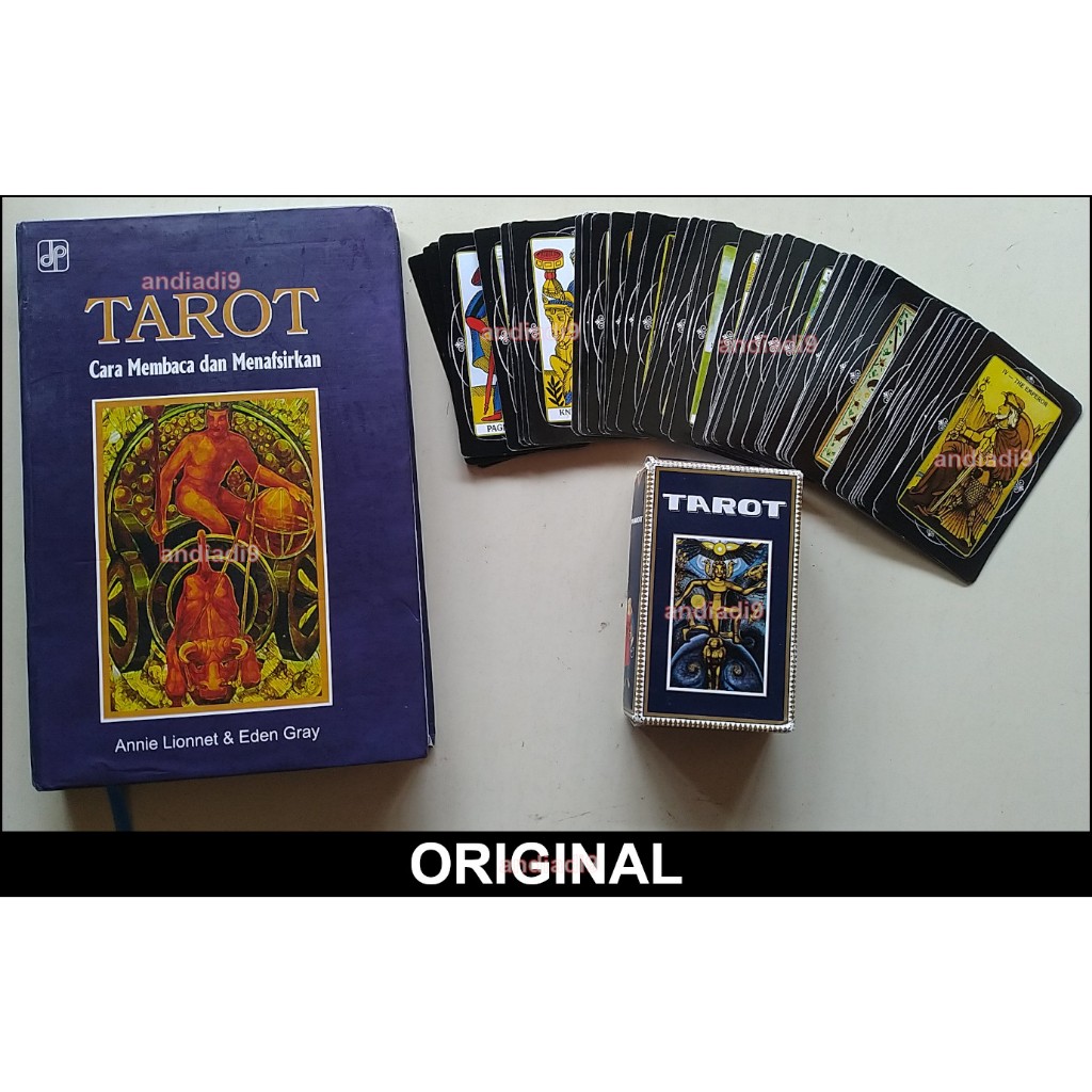 BUKU TAROT CARA MEMBACA DAN MENAFSIRKAN ANNIE LIONNET & EDEN GRAY DAN 1 SET KARTU