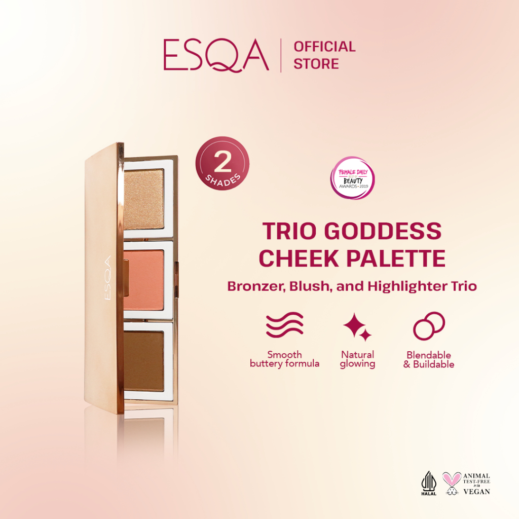 ESQA Trio Goddess Cheek Palette - Athena