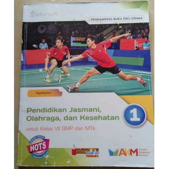 Preloved buku Pendidikan Jasmani, Olahraga Daen Kesehatan Untuk Kelas 7 SMP/MTS, Tiga Serangkai Plat