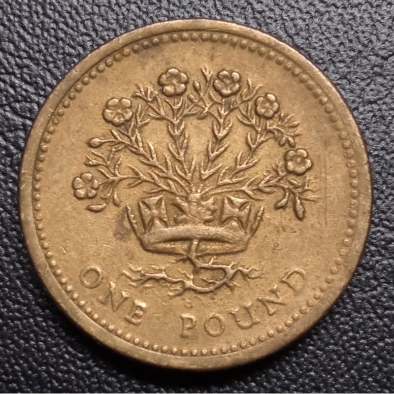 Koin Kuno Inggris 1 Pound Rami Irlandia Utara 1991