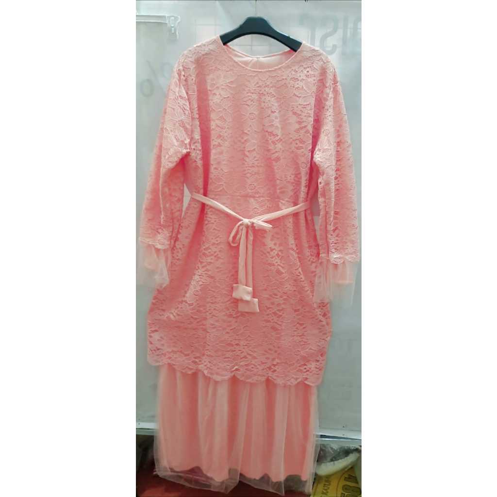 Dress Gamis Jumbo Big size Brokat Tile