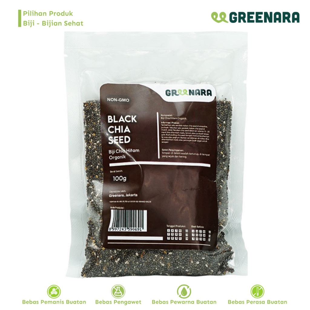 

Chia Seed Organic 100gr Original chia Seed black Premium