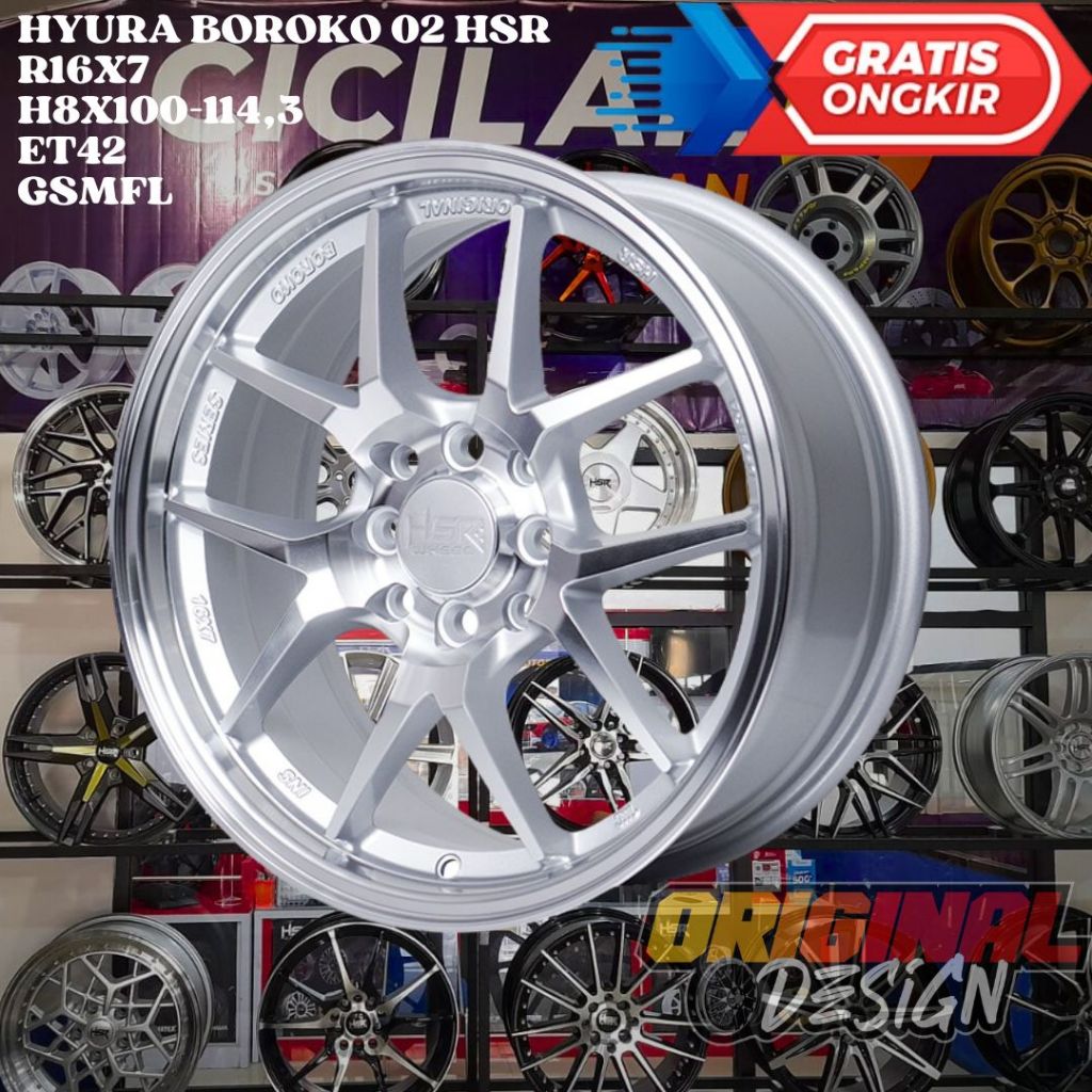Velg Mobil Ring 16 HSR HYURA R16 UNTUK AVANZA , XENIA , KIJANG , LIVINA