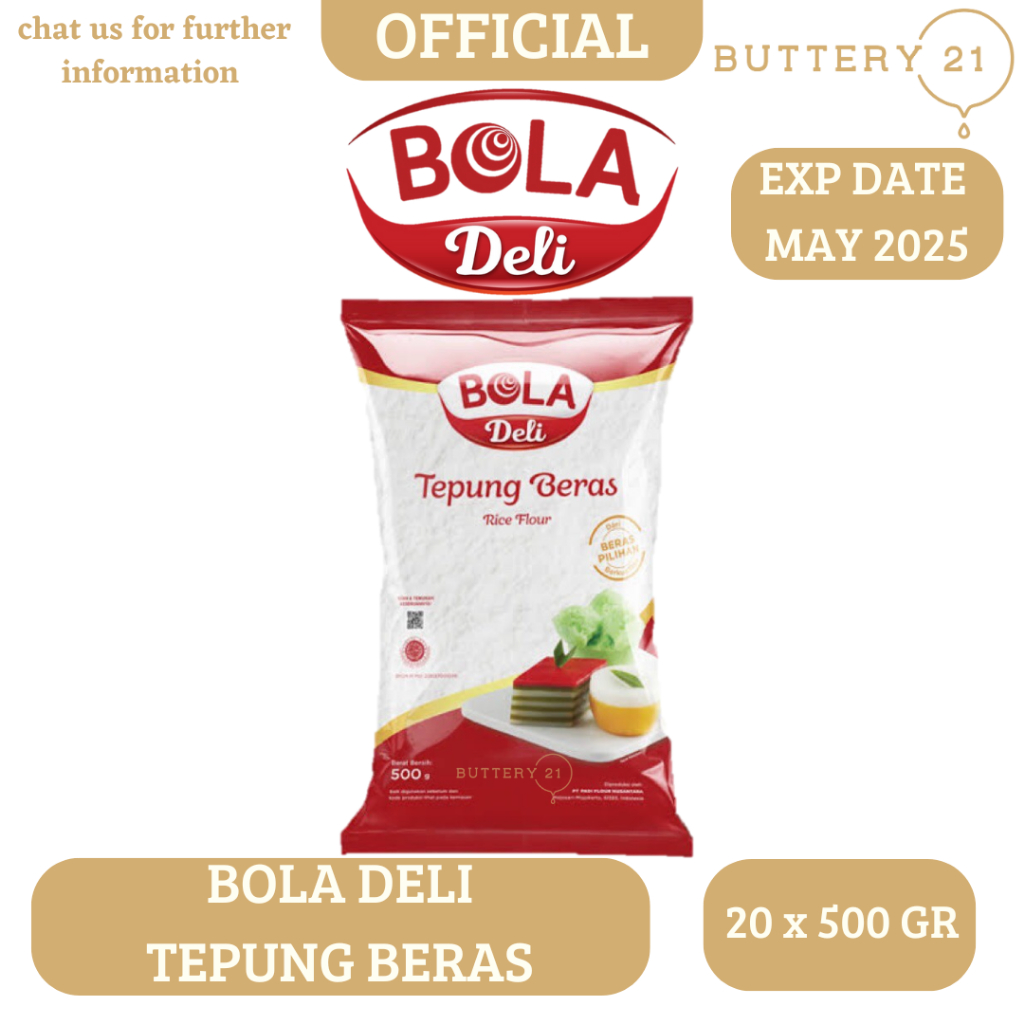 

BOLA DELI TEPUNG BERAS SATU DUS ISI 20 X 500 GR/BOLA DELI 1 DUS ISI 20 X 500 GR