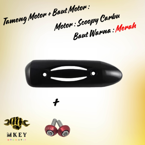 Tutup Pelindung Tameng Knalpot Honda Scoopy Carbu Plus Baut Motor Honda Original Standar