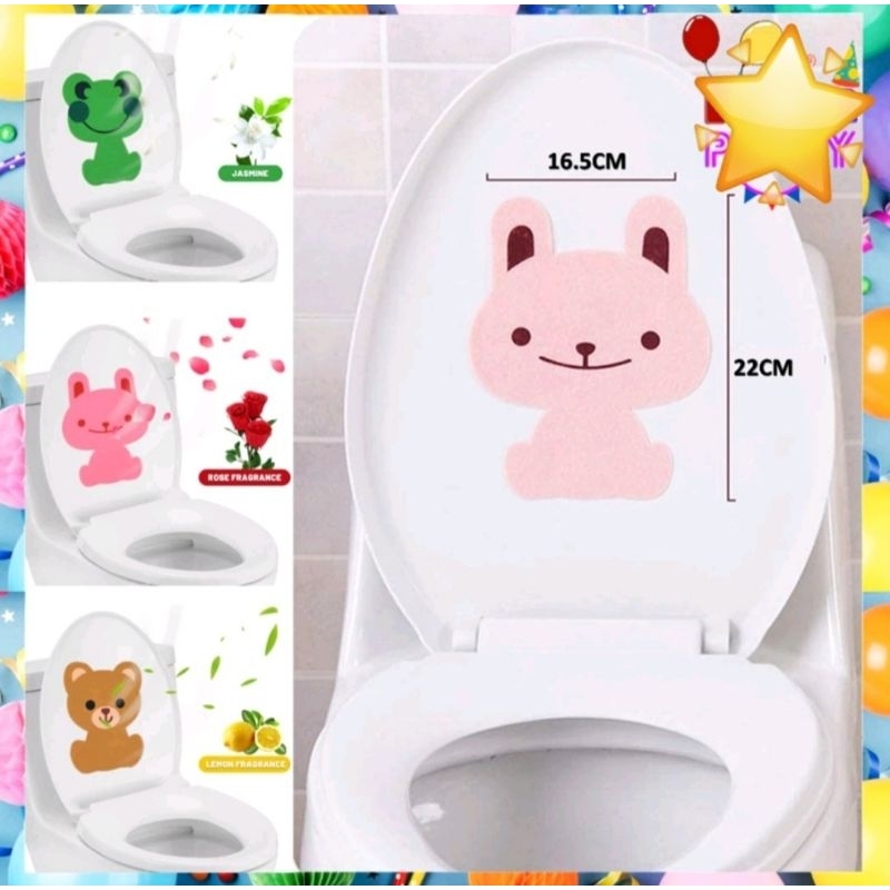 Stiker Pewangi Toilet Karakter Kelinci Beruang Kodok Lucu Stiker Tempel Pewangi Aroma Ruangan Stiker