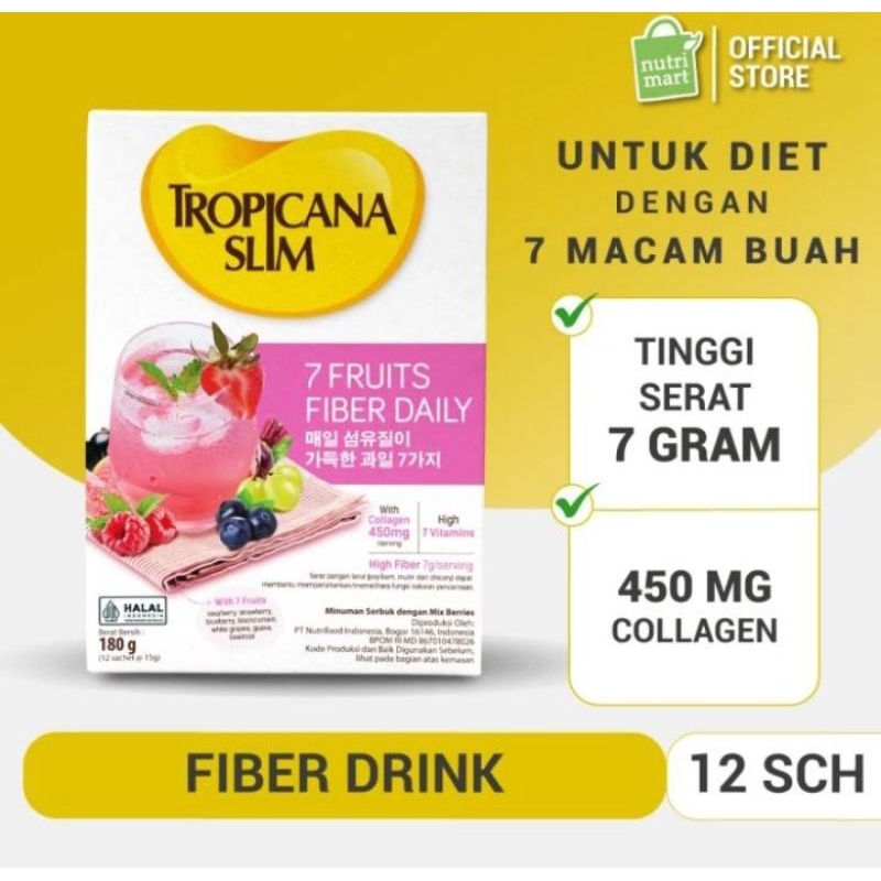 

Tropicana Slim 7 Fruits Daily Fiber Drink Collagen