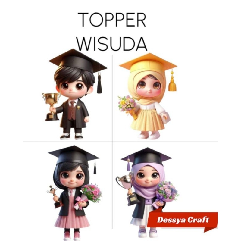 TOPPER WISUDA ANAK TK - TOPPER BUKET WISUDA