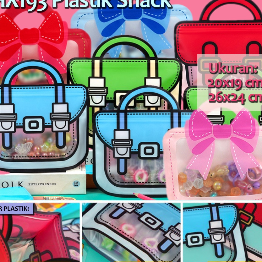 

Gila HX193 1 pcs Plastik Snack Hadiah Ziplock Birthday Packaging Bag