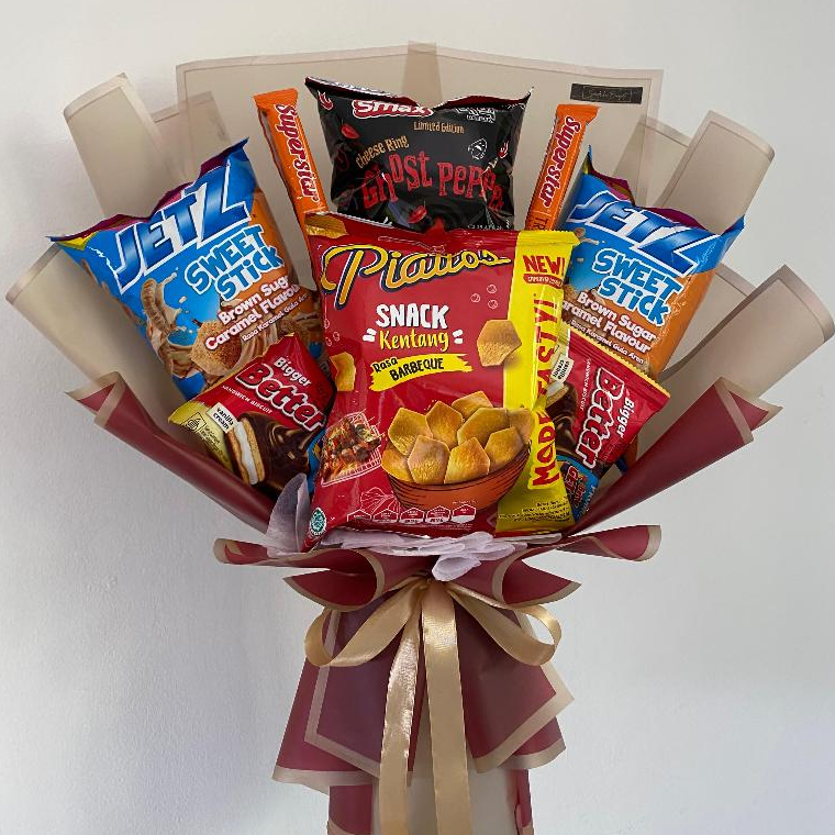 

Buket Snack / Buket Wisuda Graduation / Bucket Bouquet Ulang Tahun (FREE PACKING) Sandrika Bouquet