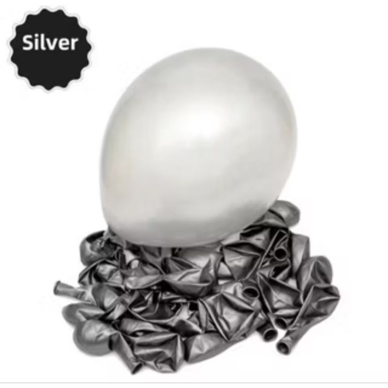Balon latex pearl satuan silver balon huruf  balon latex balon ulang tahun