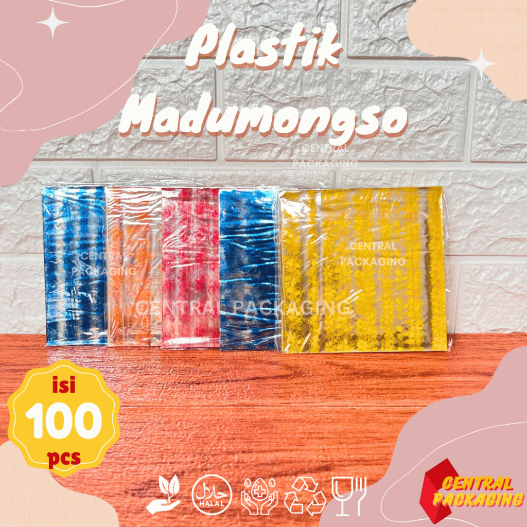 

Plastik Kaca Opp Madumongso 13x13 / Plastik Bening Motif Jenang