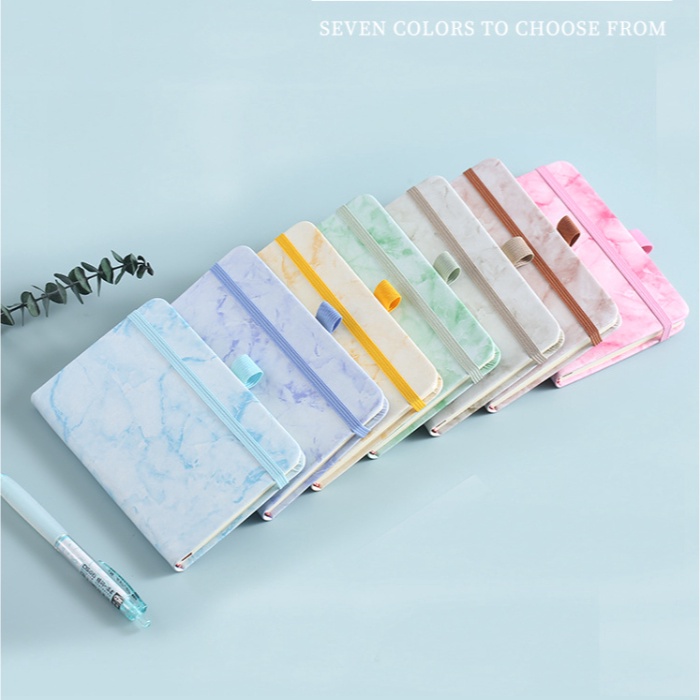 

FLASH SALE Pocket Notebook MARBLE DESIGN Notebook Mini A6 A7 buku catatan kecil buku saku dengan tali elastis