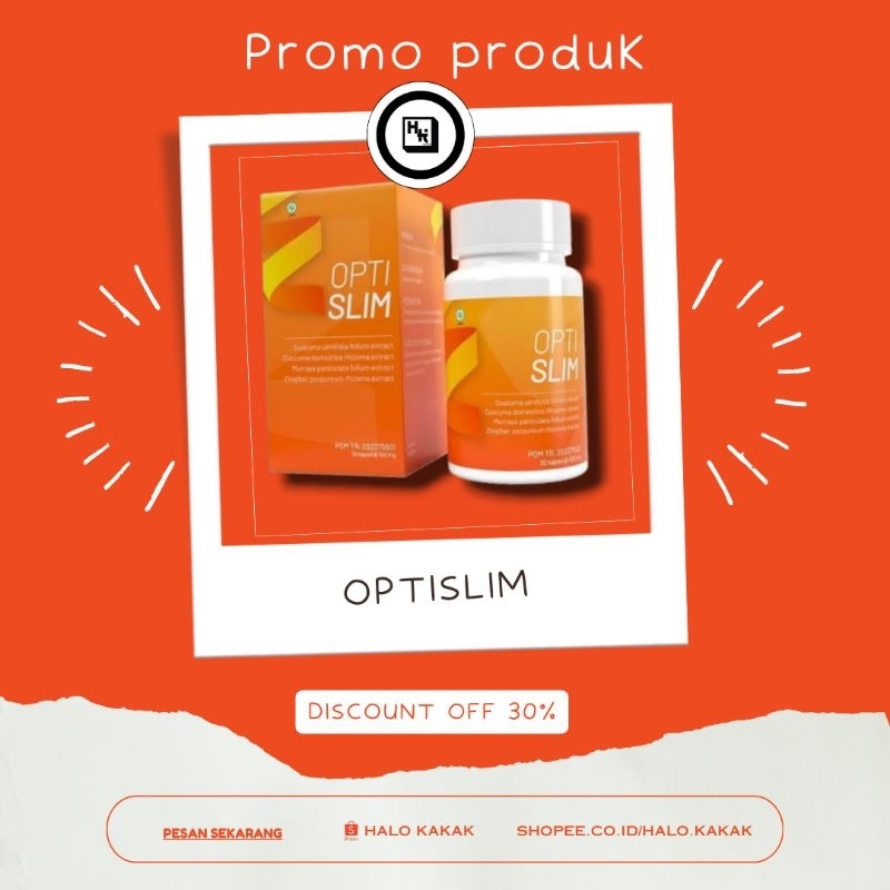 OPTISLIM ASLI ORIGINAL OBAT DIET PELANGSING BADAN ALAMI TERBAIK MANJUR