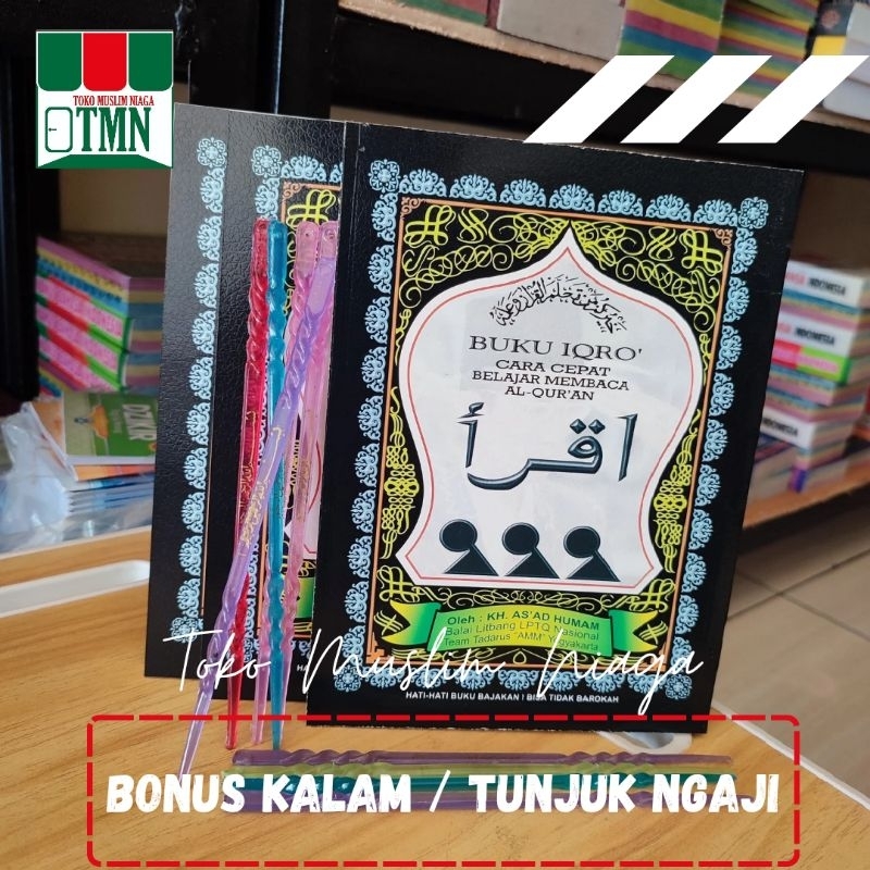 Buku Iqro Besar Lengkap 6 Jilid - Iqro original Bendel Besar - Iqrok+qalam