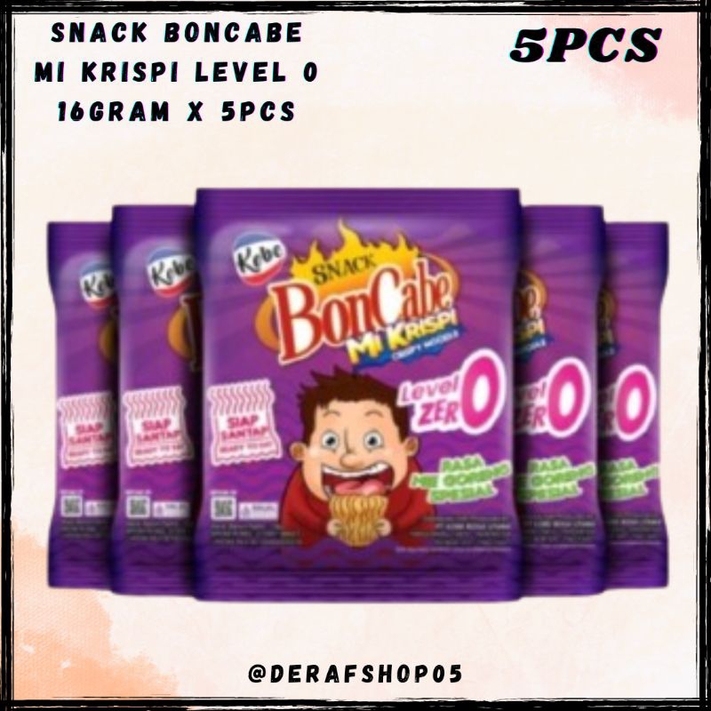 

Snack BonCabe Mi Krispi Lv0 Isi 5pcs x 16gram