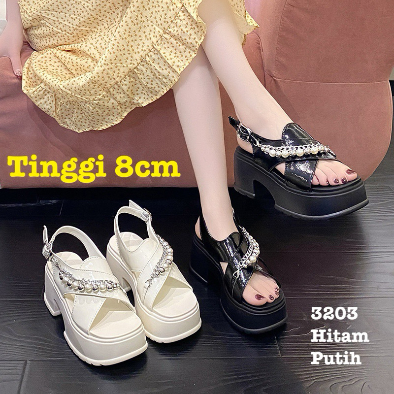 SANDAL WEDGES WANITA IMPOR  KOREA 3203