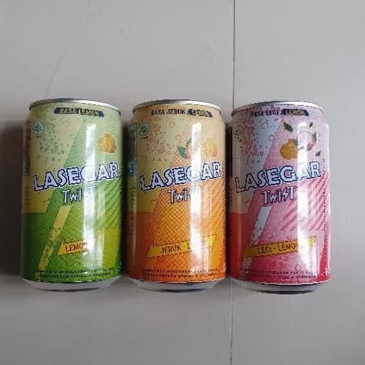 

Lasegar Twist minuman per 1 pcs rasa LEMON /ORANGE/ LYCHEE LECI kaleng 320ml