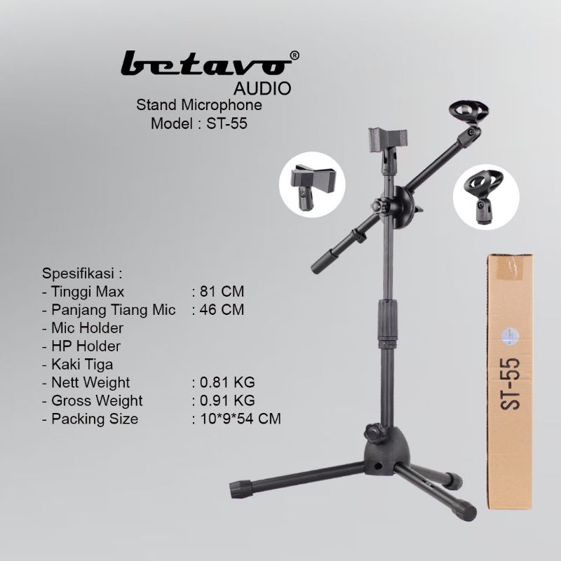 tiang mic stand mic pendek betavo ST 55