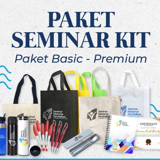 

PAKET SEMINAR KIT PREMIUM UNTUK BERBAGAI ACARA - 7 ITEM BISA CUSTOM & FREE DESAIN