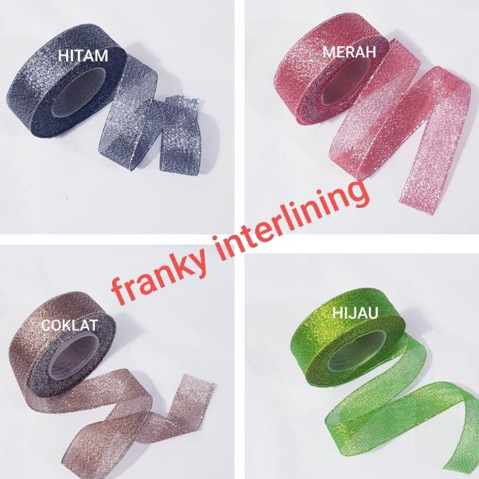 

KI3 Pita Metallic Gliter Lebar 25cm Per Roll Isi 18meter