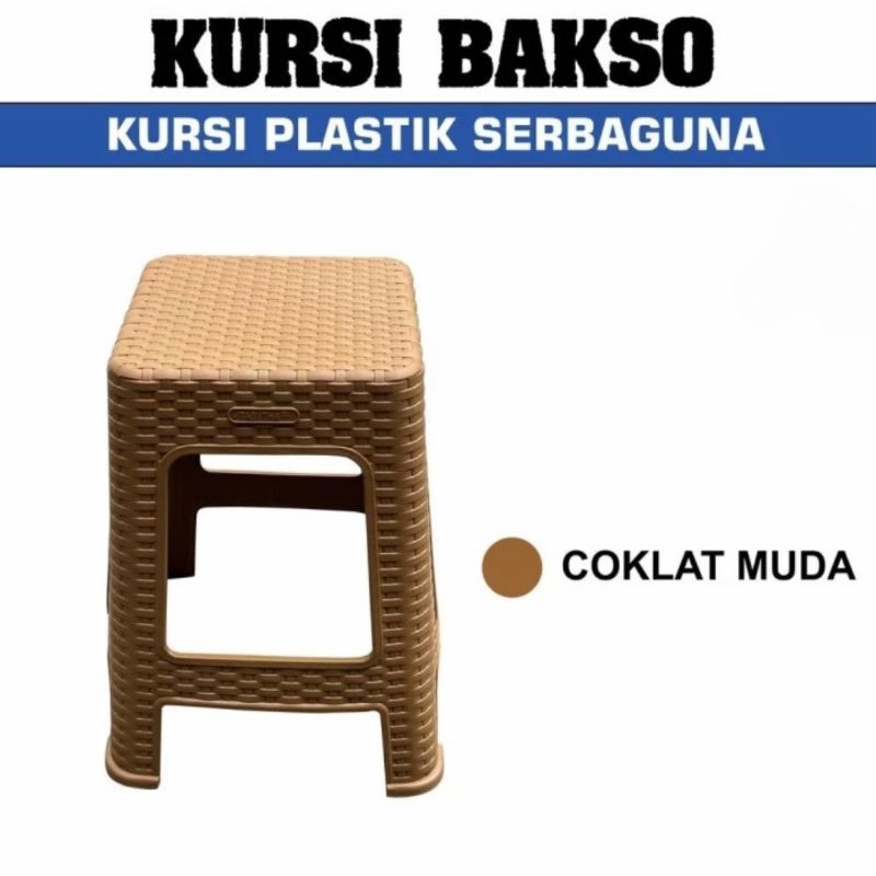 Kursi anyam plastik Tabitha/ Kursi bakso anyam Tabitha/ Bangku bakso plastik Tabitha ( Gojek)