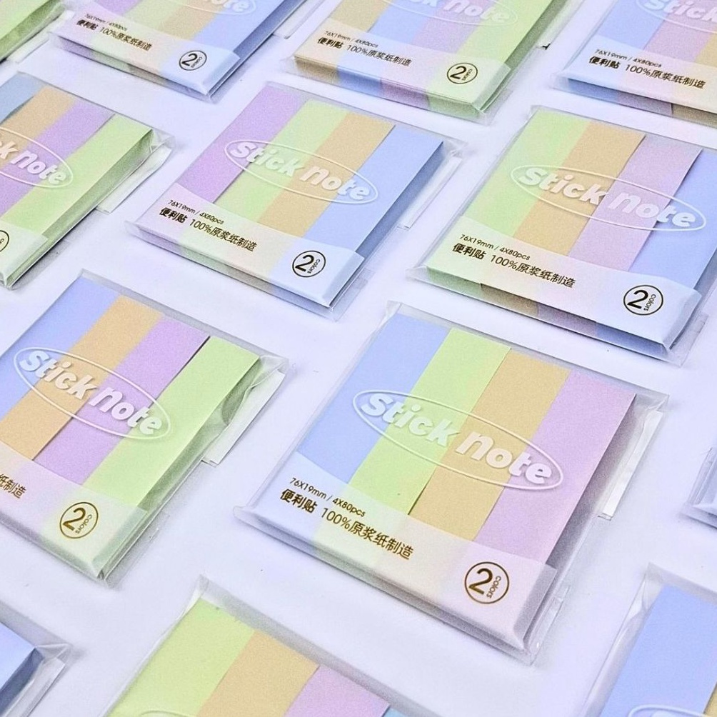 

SERENTAK 4 warna Sticky Note macaron pastel 76 x 19 mm