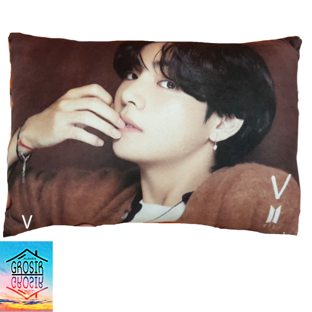 Bantal Boneka SPM Persegi V Taehyung Tata BTS KPOP