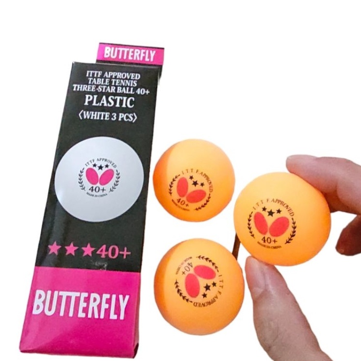 Langsung Ambil  BOLA PINGPONG BUTTERFLY 3 STAR BOLA PINGPONG BUTTERFLY BINTANG 3