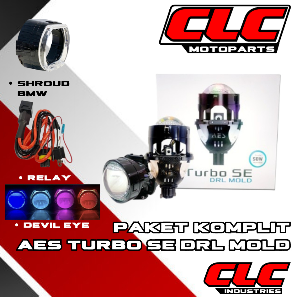 Paket Komplit Biled AES Turbo SE 2.5 INCH DRL MOLD 100 Watt