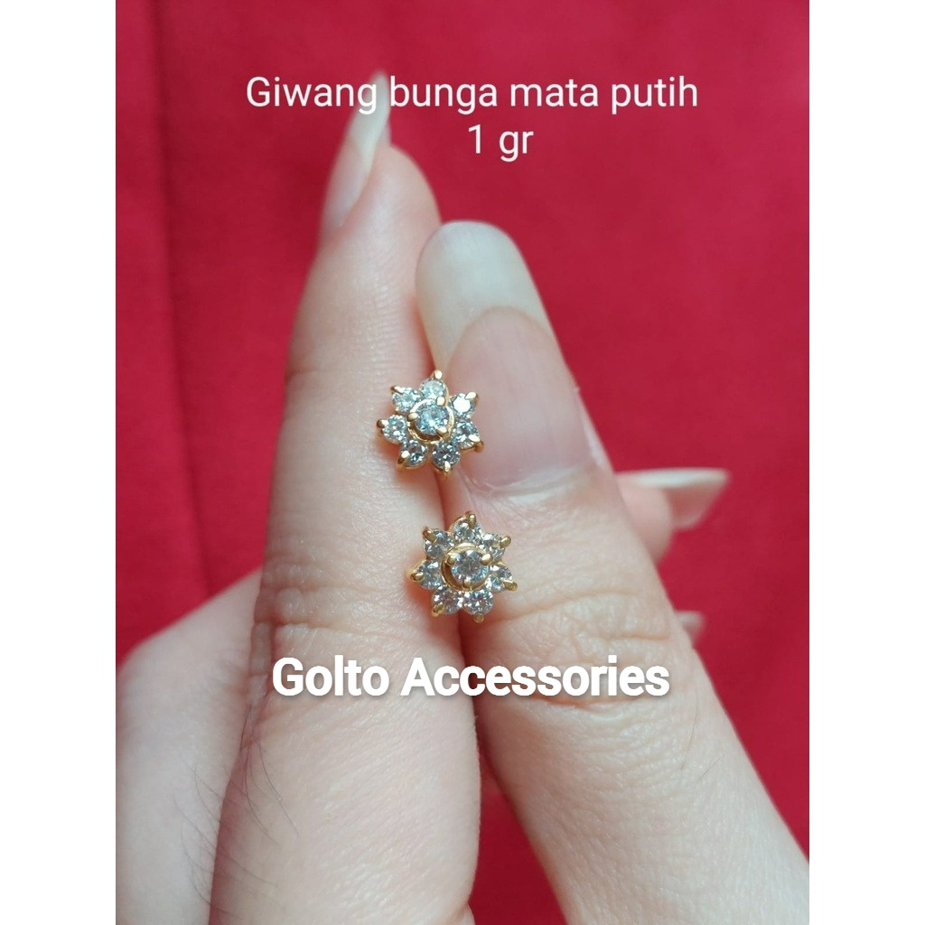 Anting Tusuk / Giwang Tindik Emas Muda 1 gram
