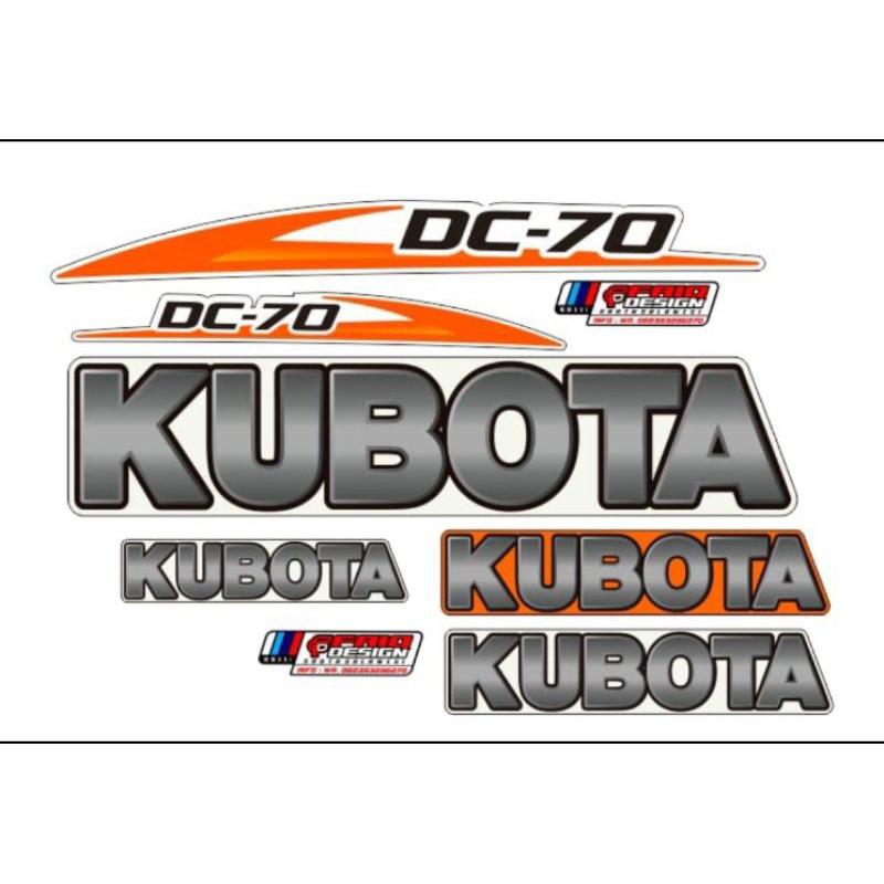 DECALS KUBOTA DC 70 LAMA STICKER DC70 OLD