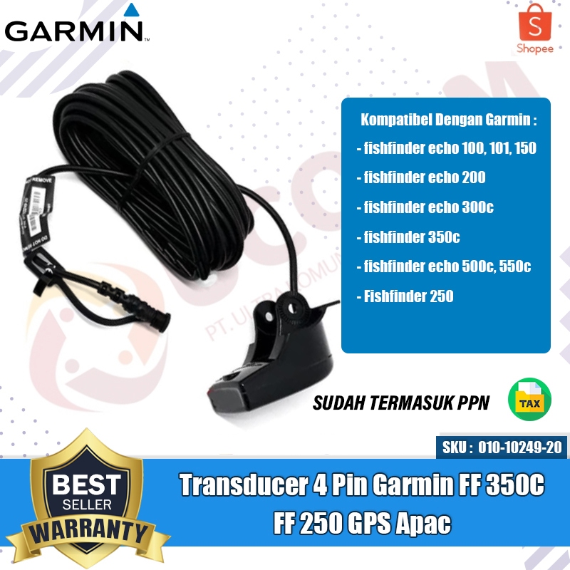 GARMIN Transducer 4 Pin Garmin FF 350C Sonar Fishfinder 350c FF250 FF 250 GPS Original