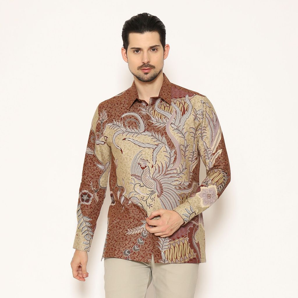 MAGINOT BATIK FURING EXCLUSIVE SUMA Batik FURING EXCLUSIVE Pria Slim Fit Lengan Panjang
