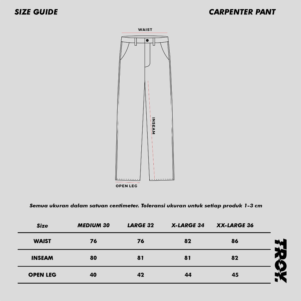 Troy Company Carpenter Pants Jeans Celana Panjang Denim Washed Black CJ 131