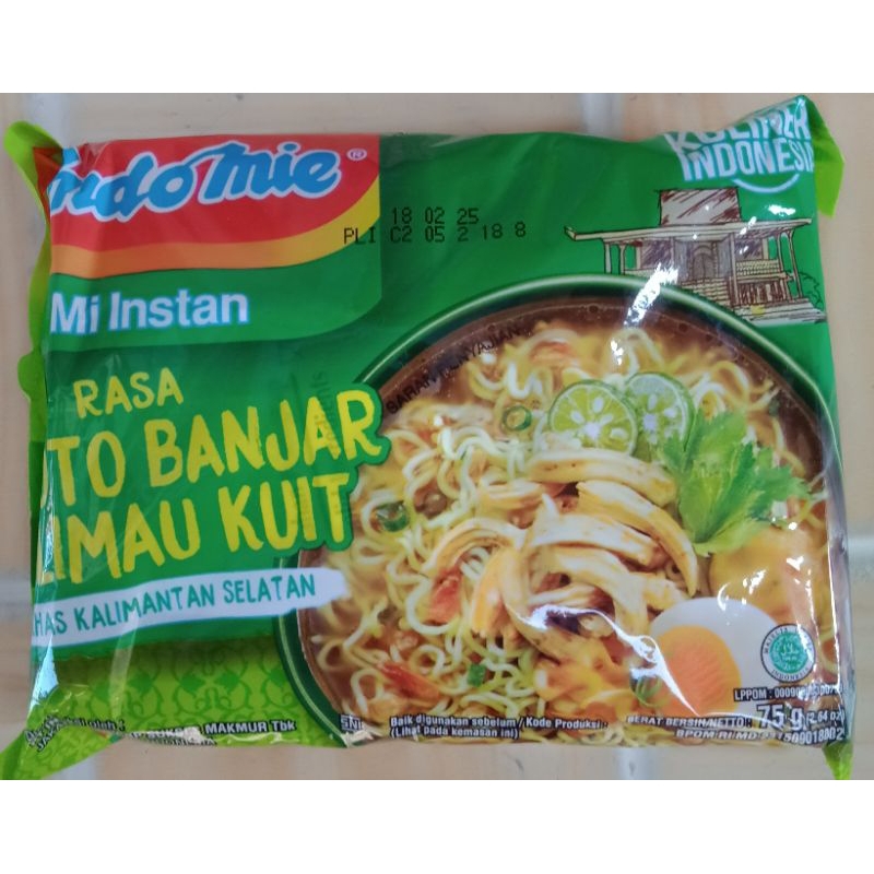 

Mie indomie rasa soto banjar limau kuit khas banjarmasin