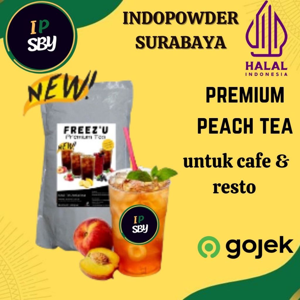 

IDPSBY | PREMIUM PEACH TEA 1KG | Bubuk Minuman PEACH TEA INDOPOWDER FREEZU PREMIUM