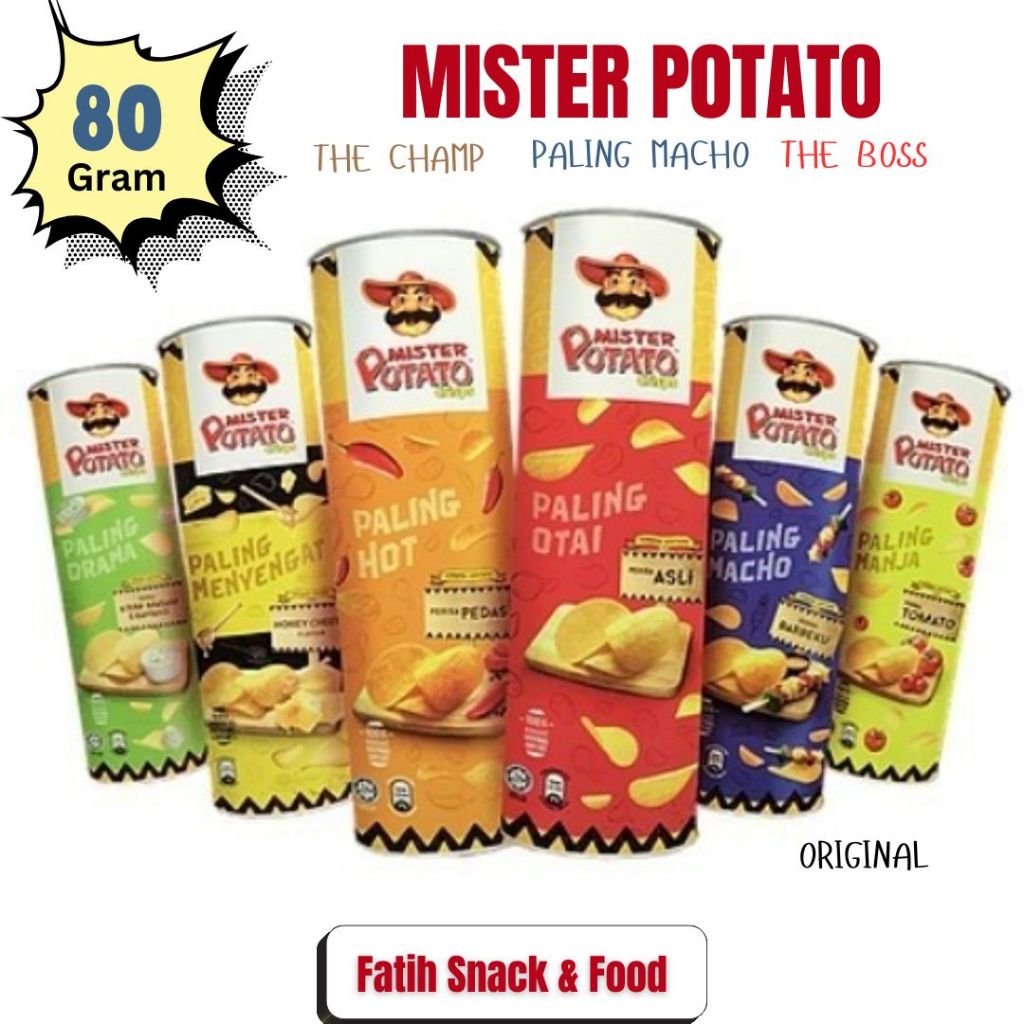 

Mister Potato Crips | Mr Potato Crips | Netto 80gr