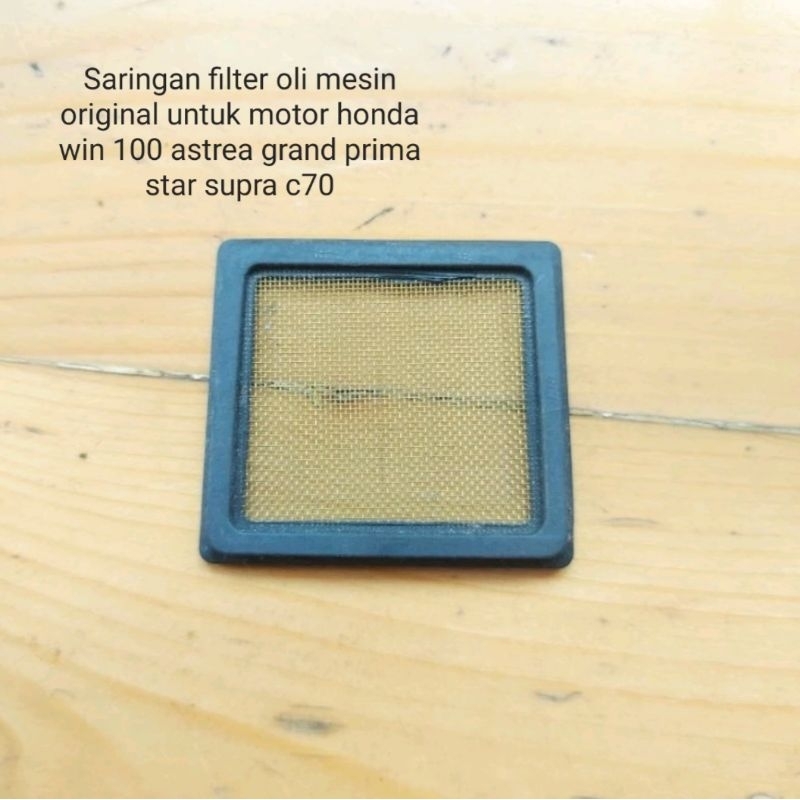SARINGAN FILTER OLI MESIN ORIGINAL UNTUK MOTOR HONDA WIN 100 ASTREA GRAND PRIMA STAR SUPRA C70